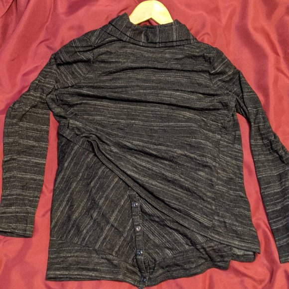 Grey Jacob Wrap Around Sweater - Picture 12 of 16